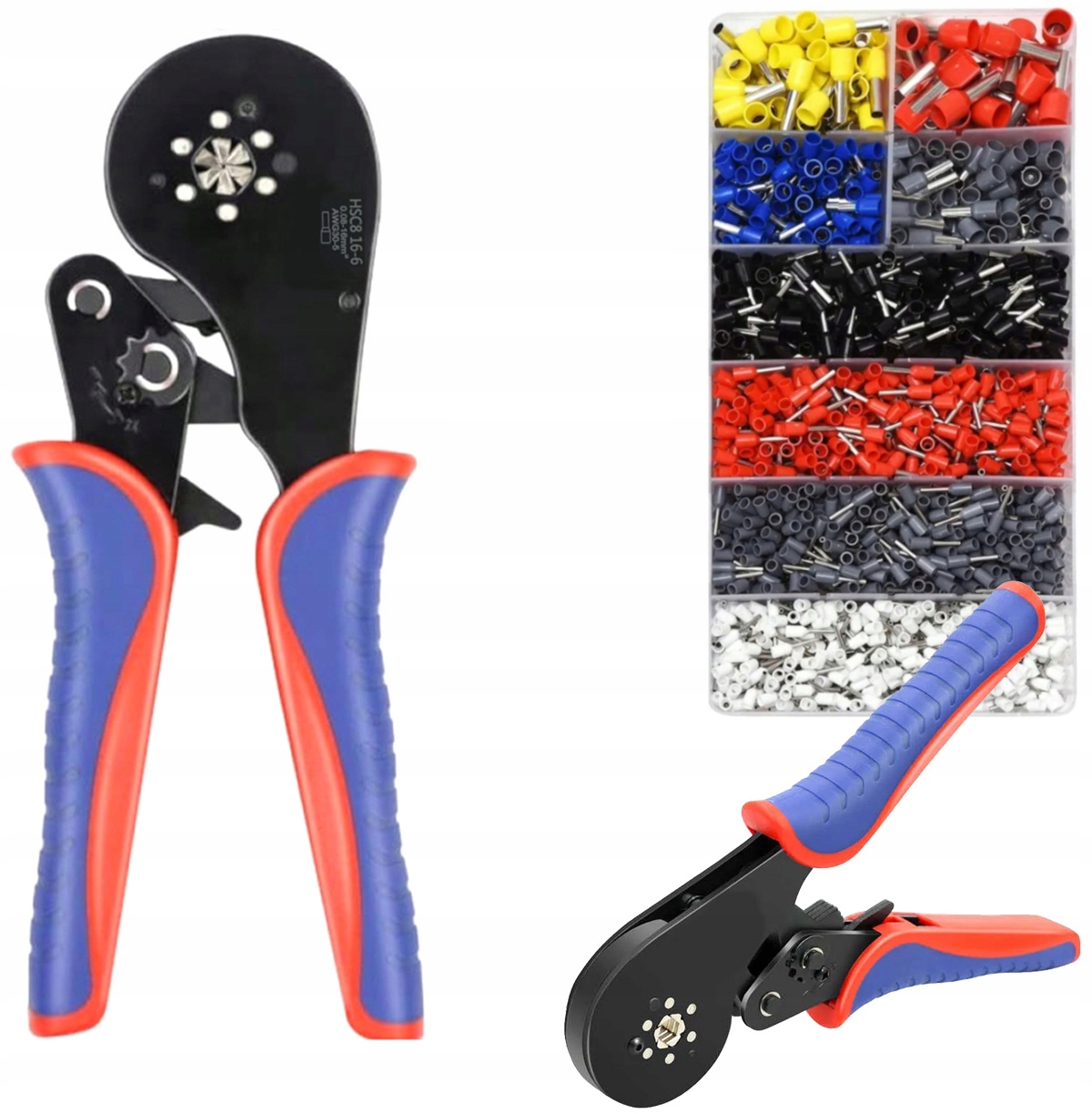 Eurokomp Zestaw zakończenia kabla izolowane + zaciskarka E6213 – Niezbędne narzędzie do profesjonalnych prac elektrycznych