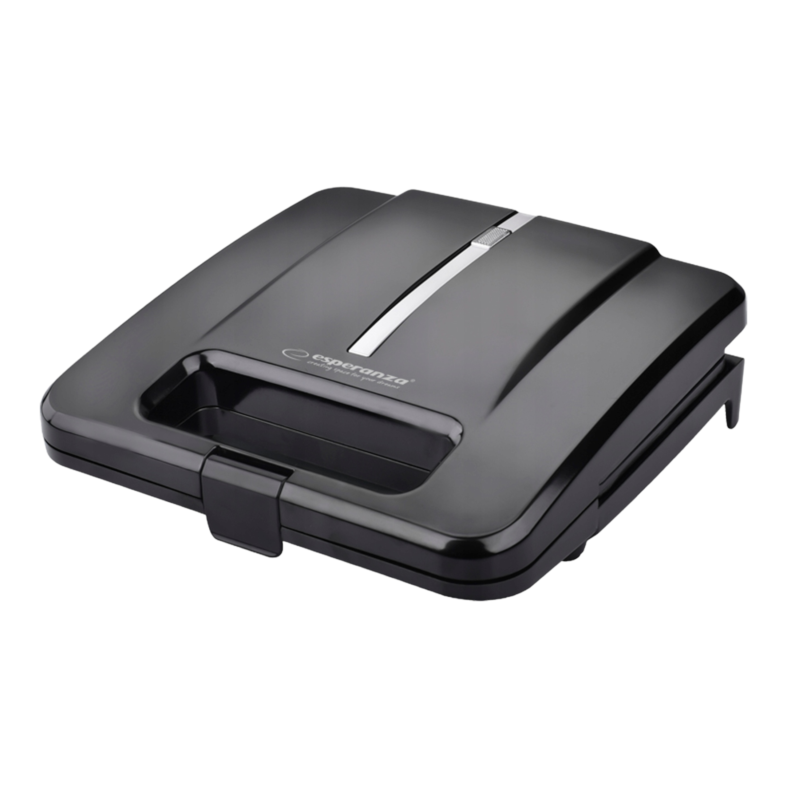 Opiekacz Esperanza Parmigiano czarny 1000 W – Idealny do przygotowywania pysznych kanapek