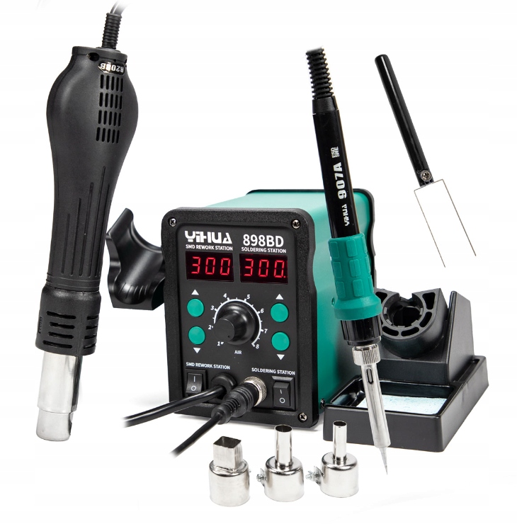 Stacja lutownicza 2in1 898BD z gorącym powietrzem 700W – Idealne narzędzie do lutowania