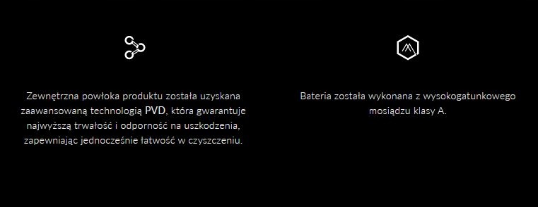 Wysokiej jakości materiały – mosiądz i głowica ceramiczna