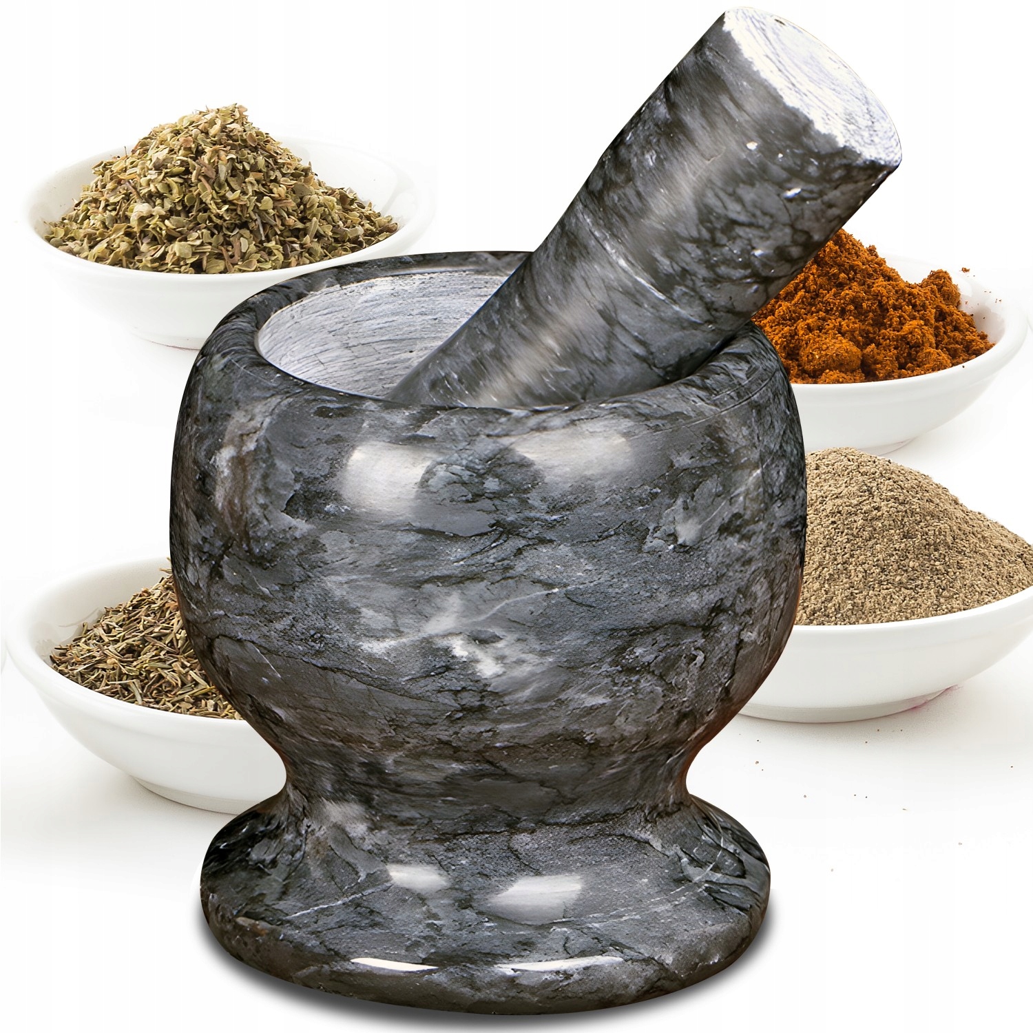 Moździerz kamienny kuchenny RETOO – Idealny do przypraw i ziół