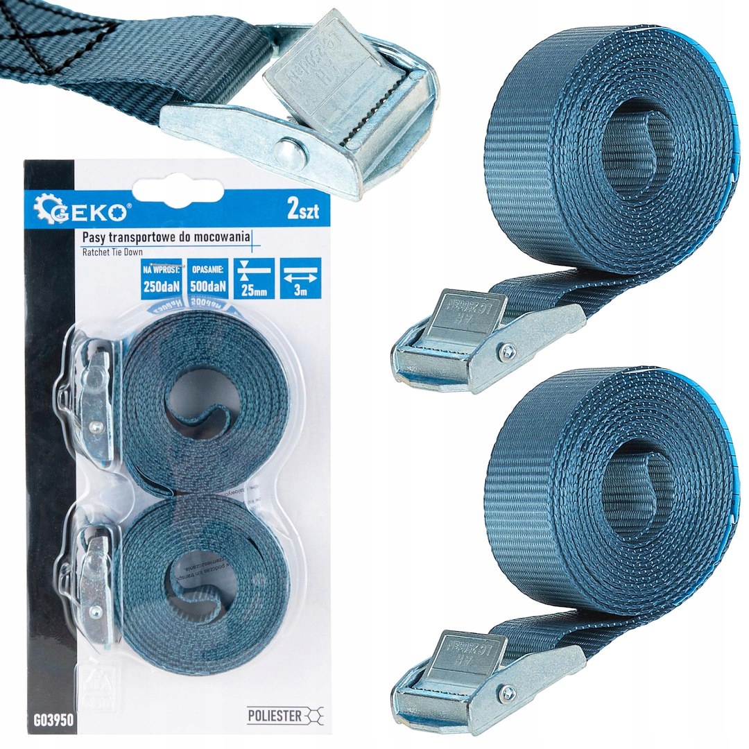 Pasy transportowe do mocowania 25mm x 3m 500kg – Bezpieczne rozwiązanie dla każdego transportu