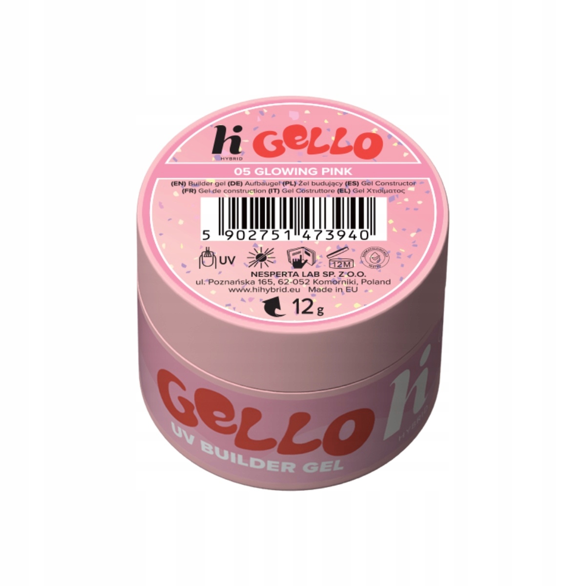 Hi Hybrid Gello Żel budujący do paznokci 05 Glowing Pink – Idealny wybór dla pięknych paznokci