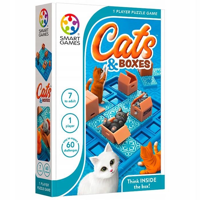 Smart Games Cats & Boxes – Wciągająca gra logiczna dla całej rodziny