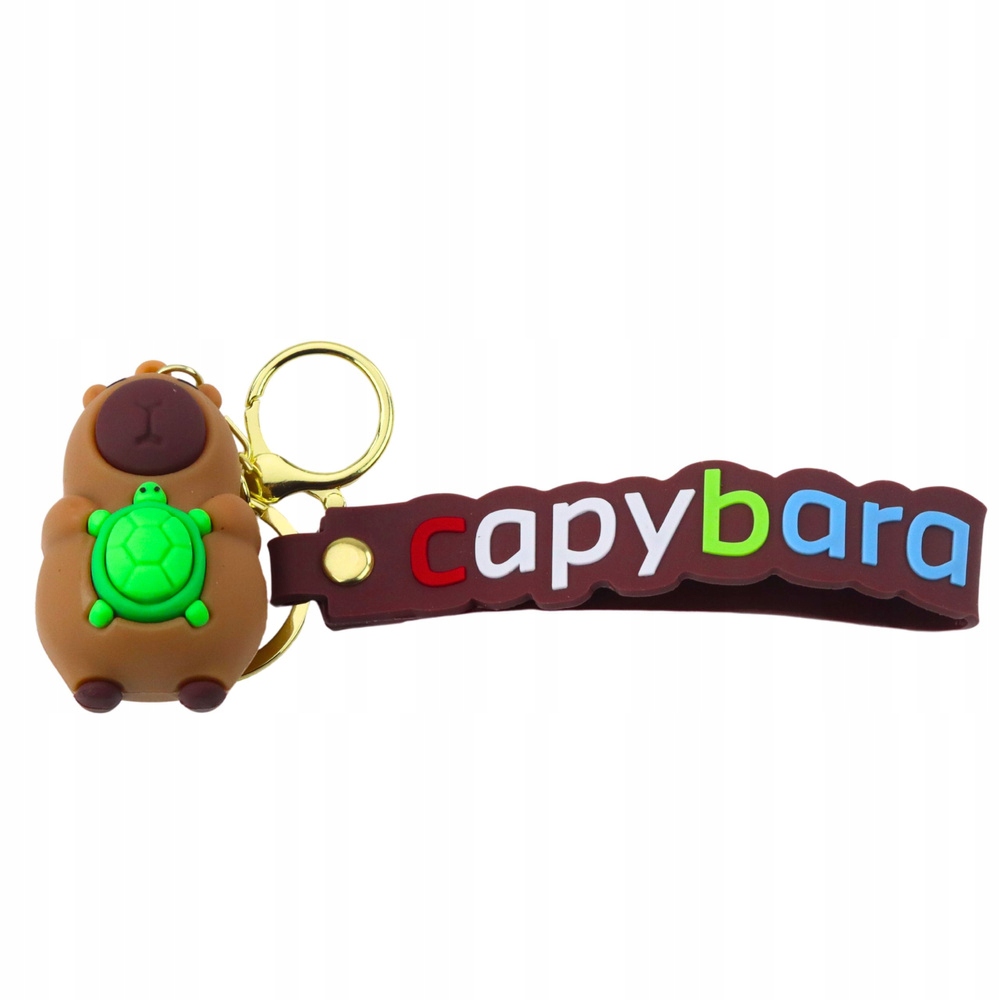Kolorowa zawieszka z napisem „capybara”
