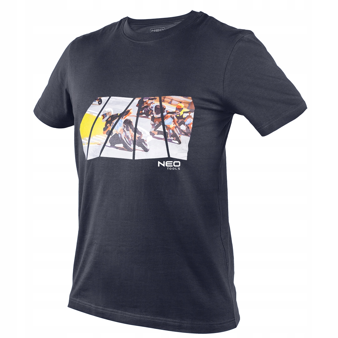 T-shirt z nadrukiem, motor, rozmiar S – Styl i pasja w jednym