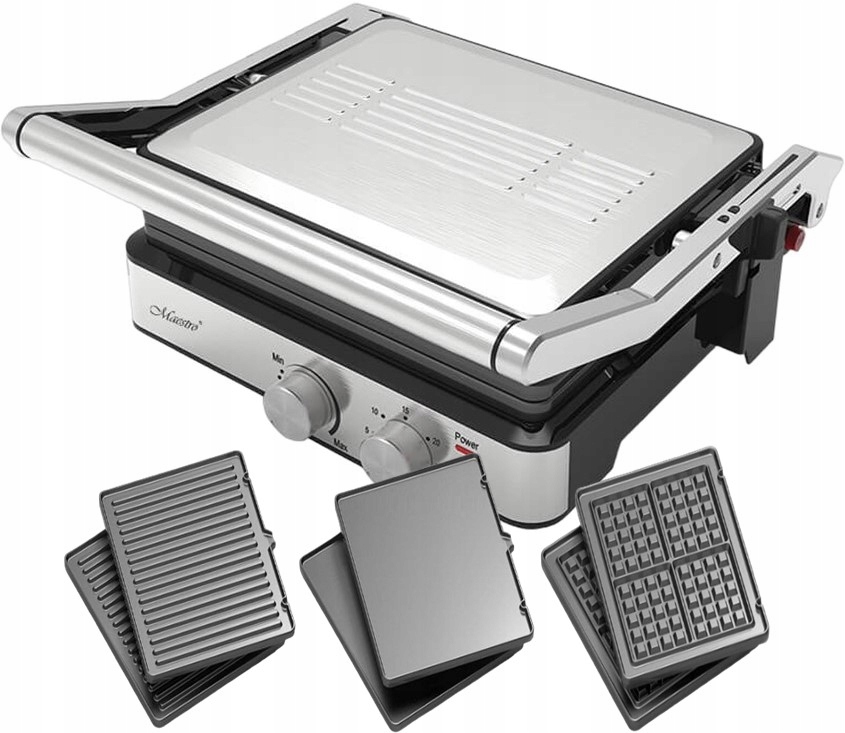Wszechstronność grilla 3w1 – Przygotuj mięso, gofry i kanapki