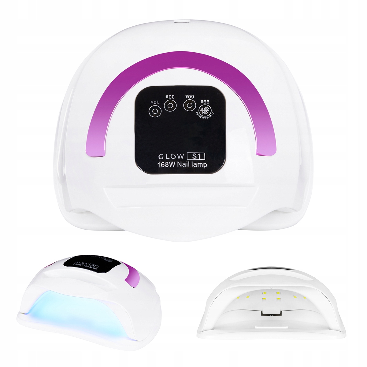 Lampa UV Dual LED Glow S1 168W różowe złoto – Profesjonalne oświetlenie do manicure