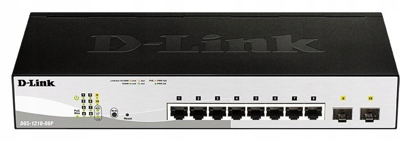 DGS-1210-08P/E – Gigabitowy zarządzalny przełącznik Smart dla Twojej sieci