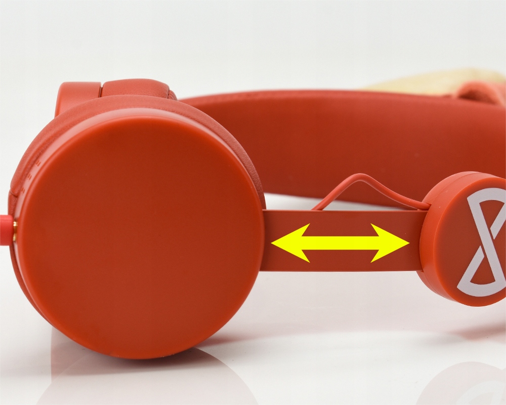 Wygodne nausznice z ekoskóry* i regulowany pałąk