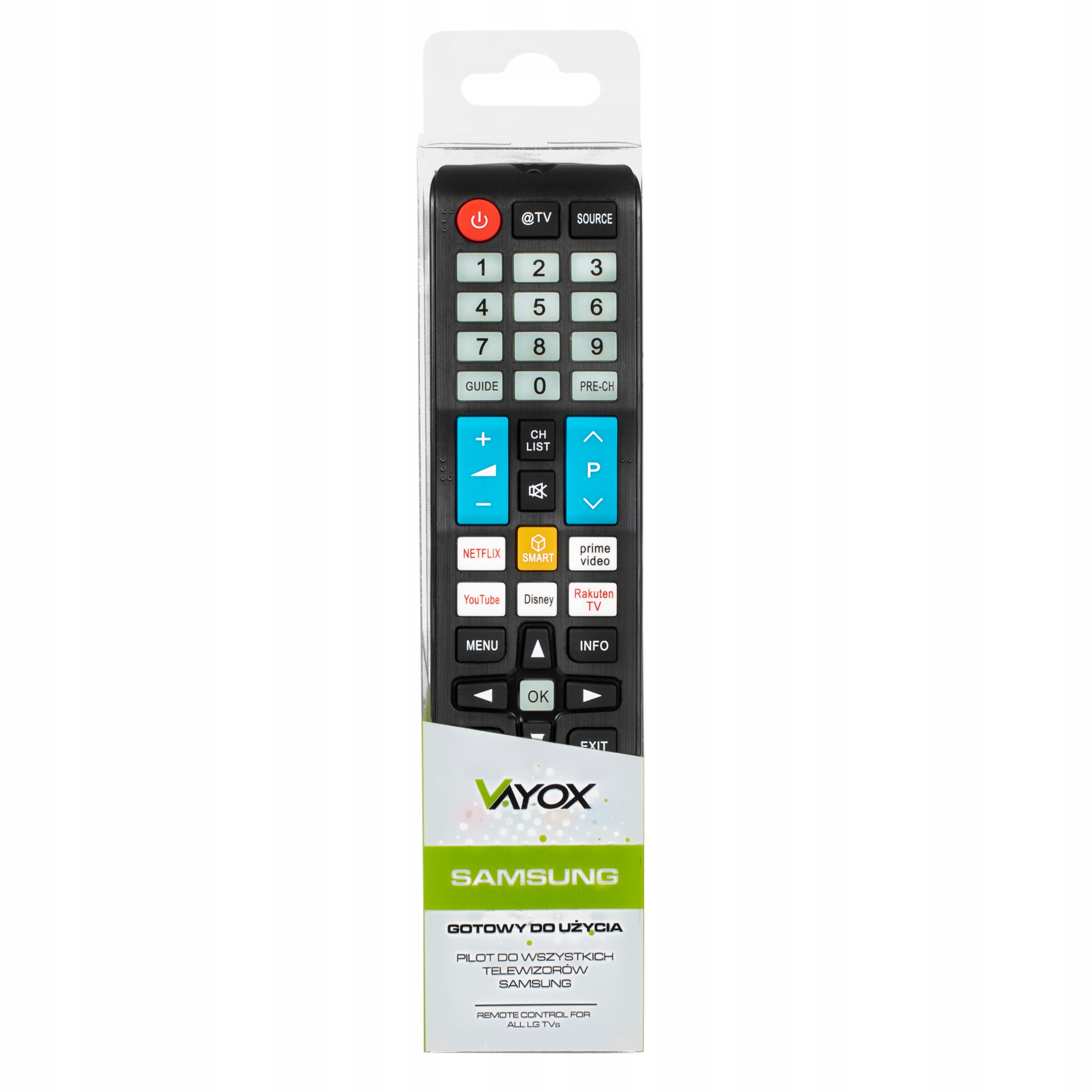Przyciski ze skrótami do aplikacji smart TV
