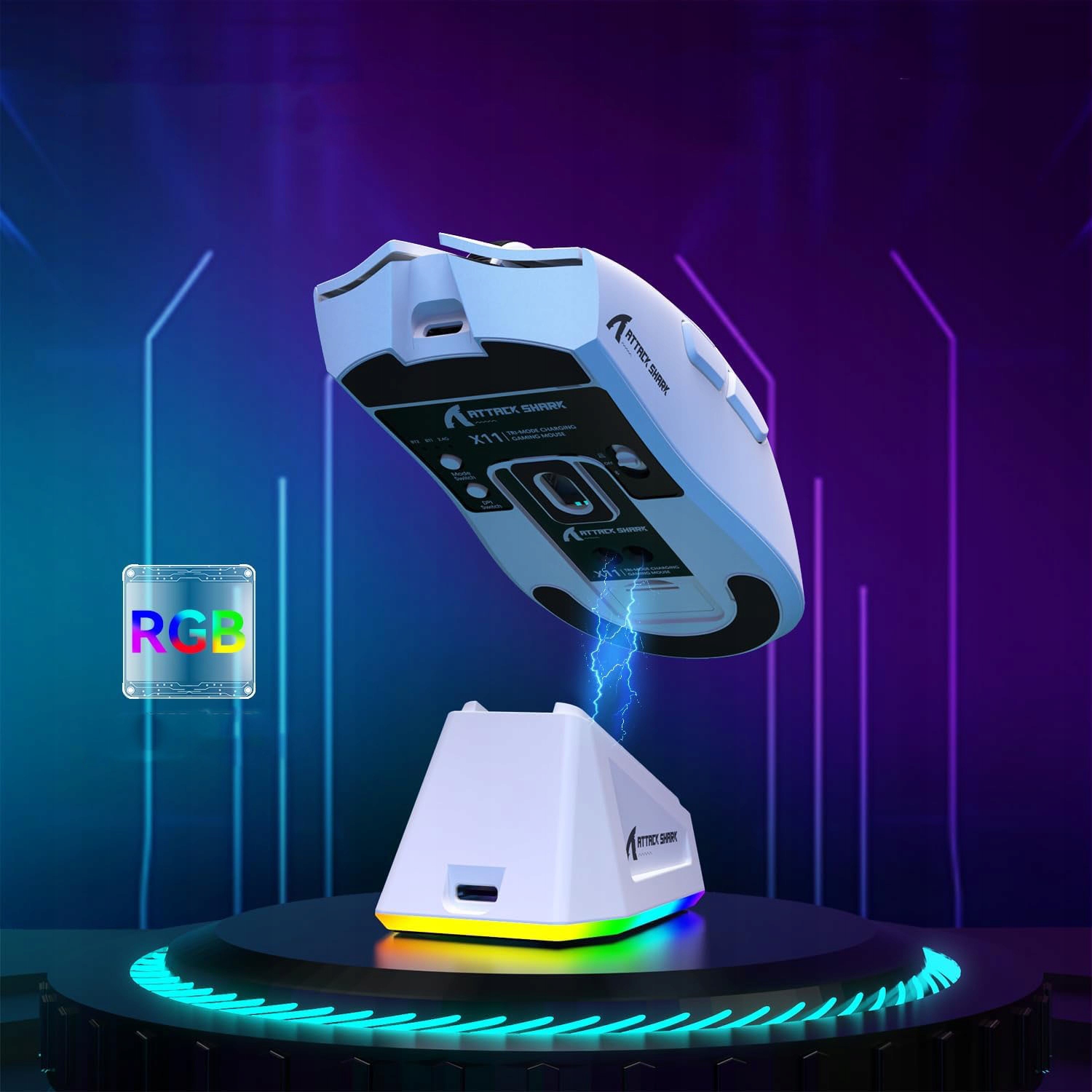 Stacja ładująca z podświetleniem RGB – Stylowe i funkcjonalne rozwiązanie