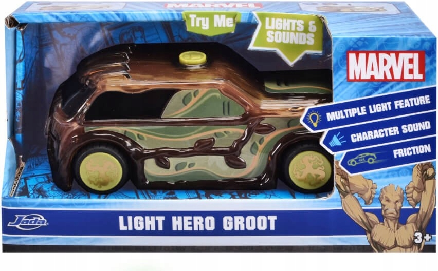 JADA Marvel Hero Groot auto św/dźw 322-2005 – Interaktywny pojazd dla młodych superbohaterów