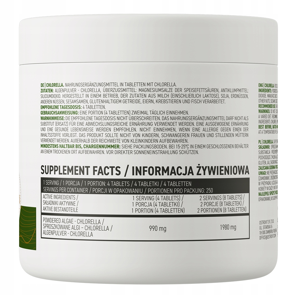 Skład i jakość – Co znajdziesz w OstroVit Chlorella?
