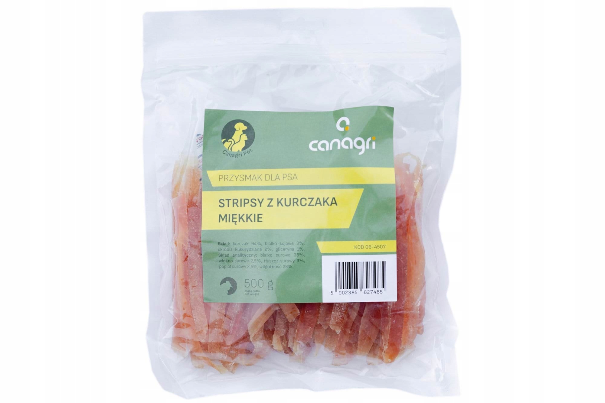 CAN AGRI - Przysmak dla psa, stripsy z kurczaka, miękkie 500g