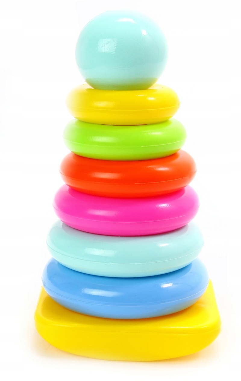 Układanka wieża tęczowa 00006 – Kolorowa zabawa dla najmłodszych