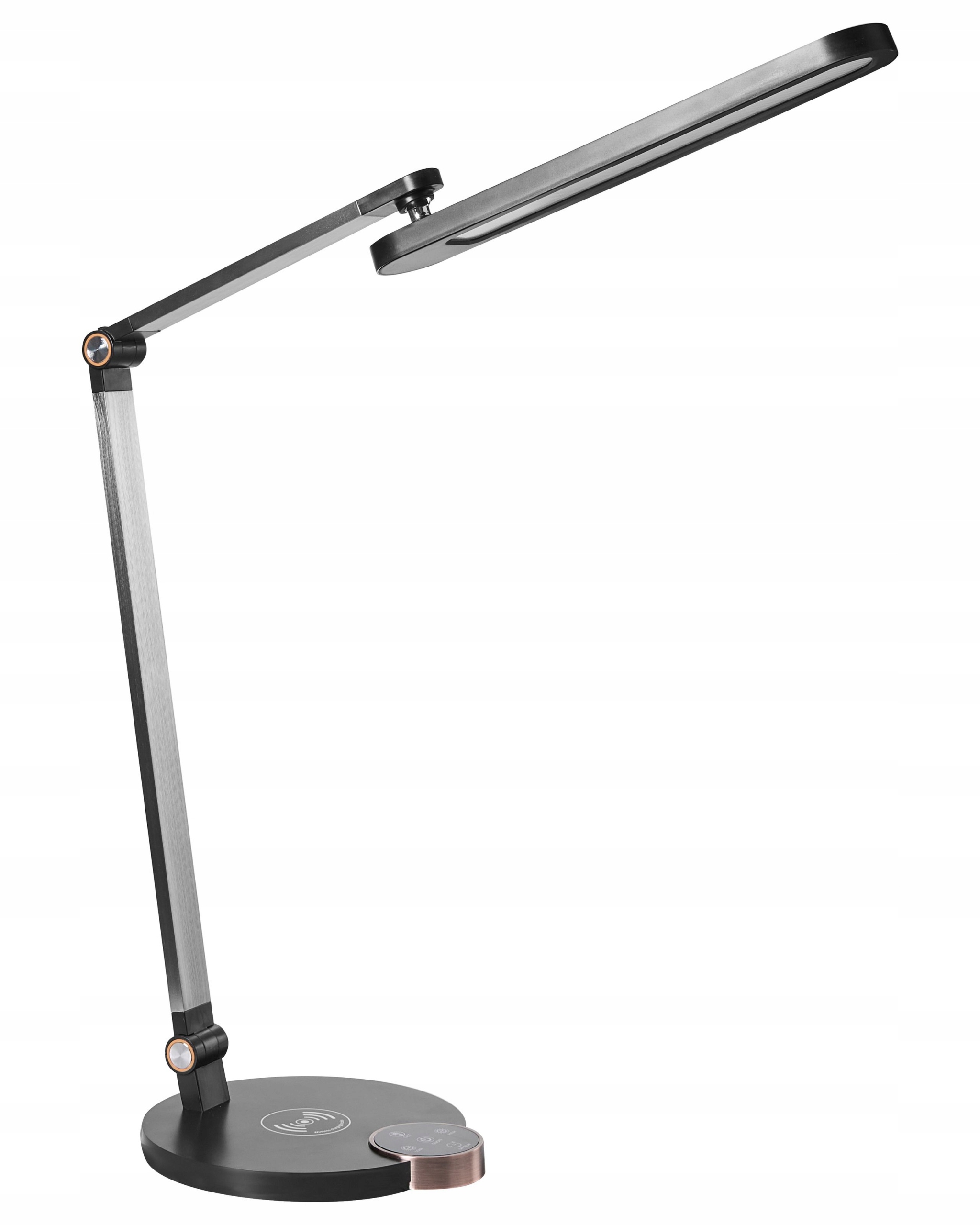 Lampa biurkowa LED CAROY z ładowarką indukcyjną – Nowoczesny styl i funkcjonalność