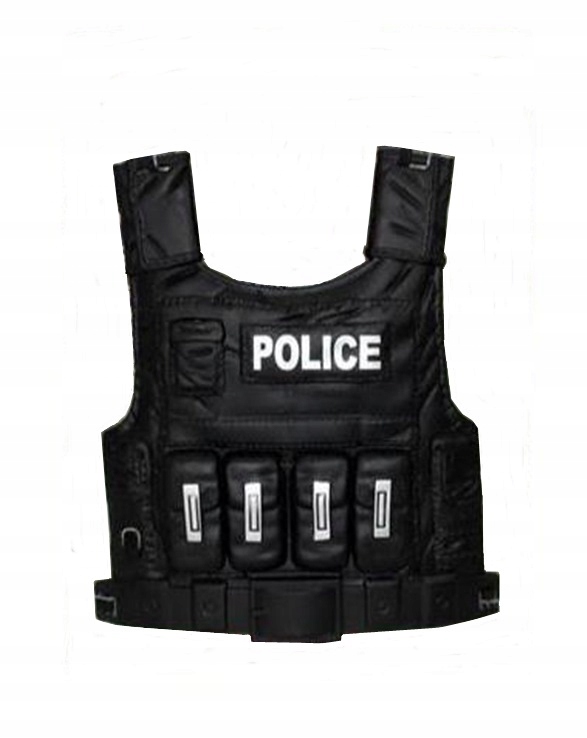 Kolor i design – czarny hełm SWAT i militarna kamizelka