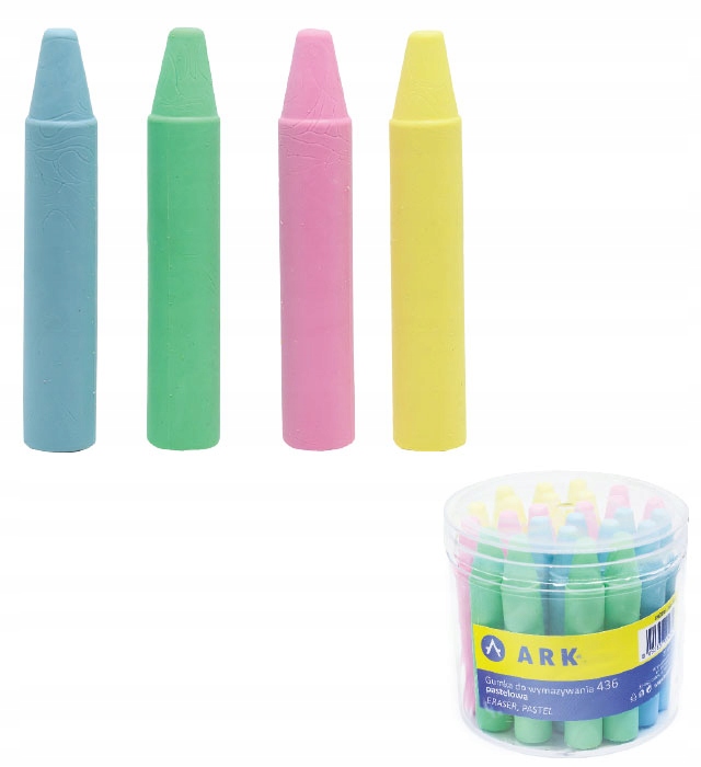 Gumka do ścierania ARK mix kolorów – Idealny dodatek do biura i szkoły