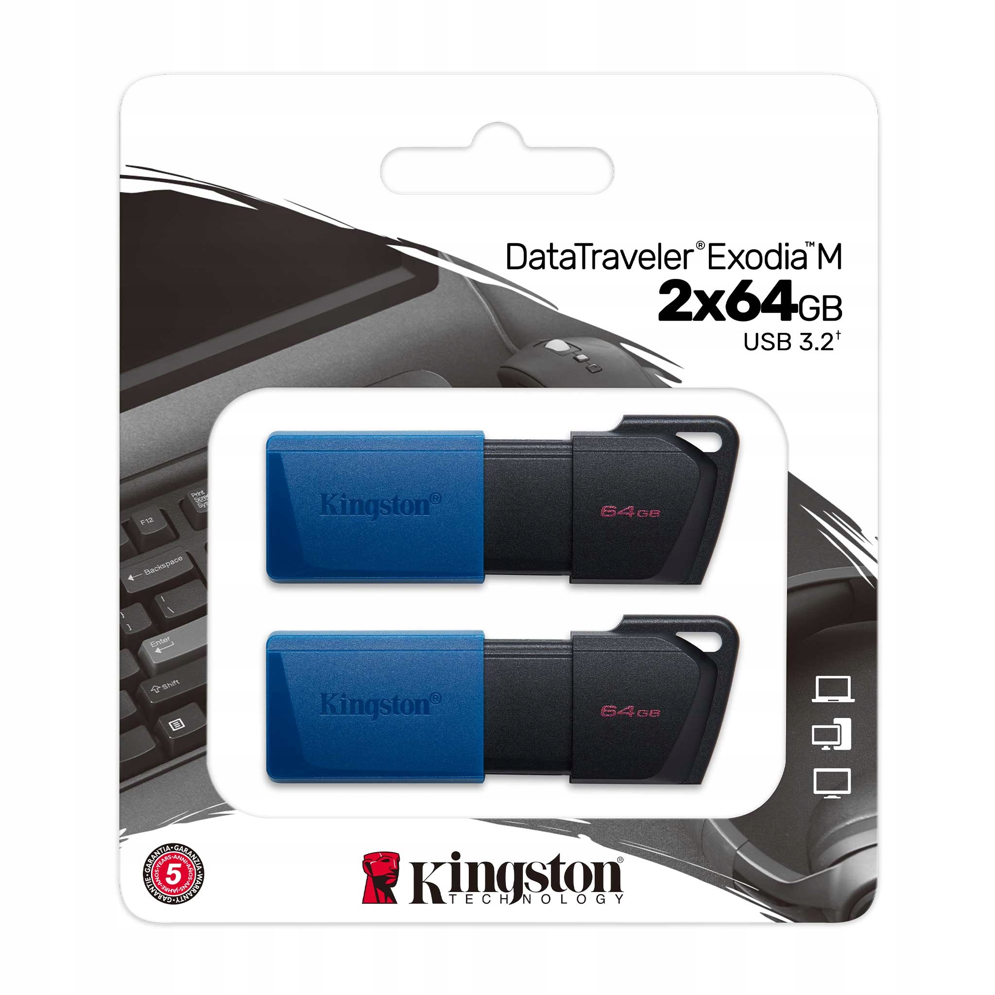 Pamięć Flash Kingston DataTraveler Exodia M 64GB – Niezawodny wybór dla Twoich danych