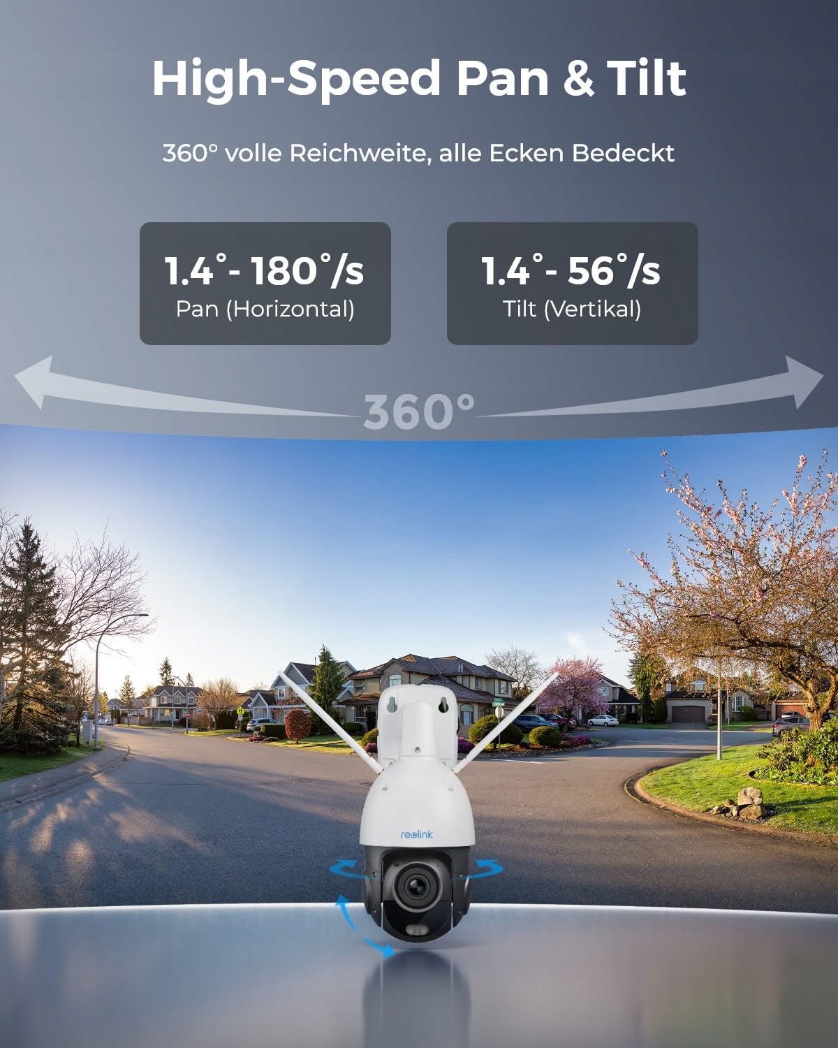 360° Pan i 90° Tilt – Pełna kontrola nad monitoringiem