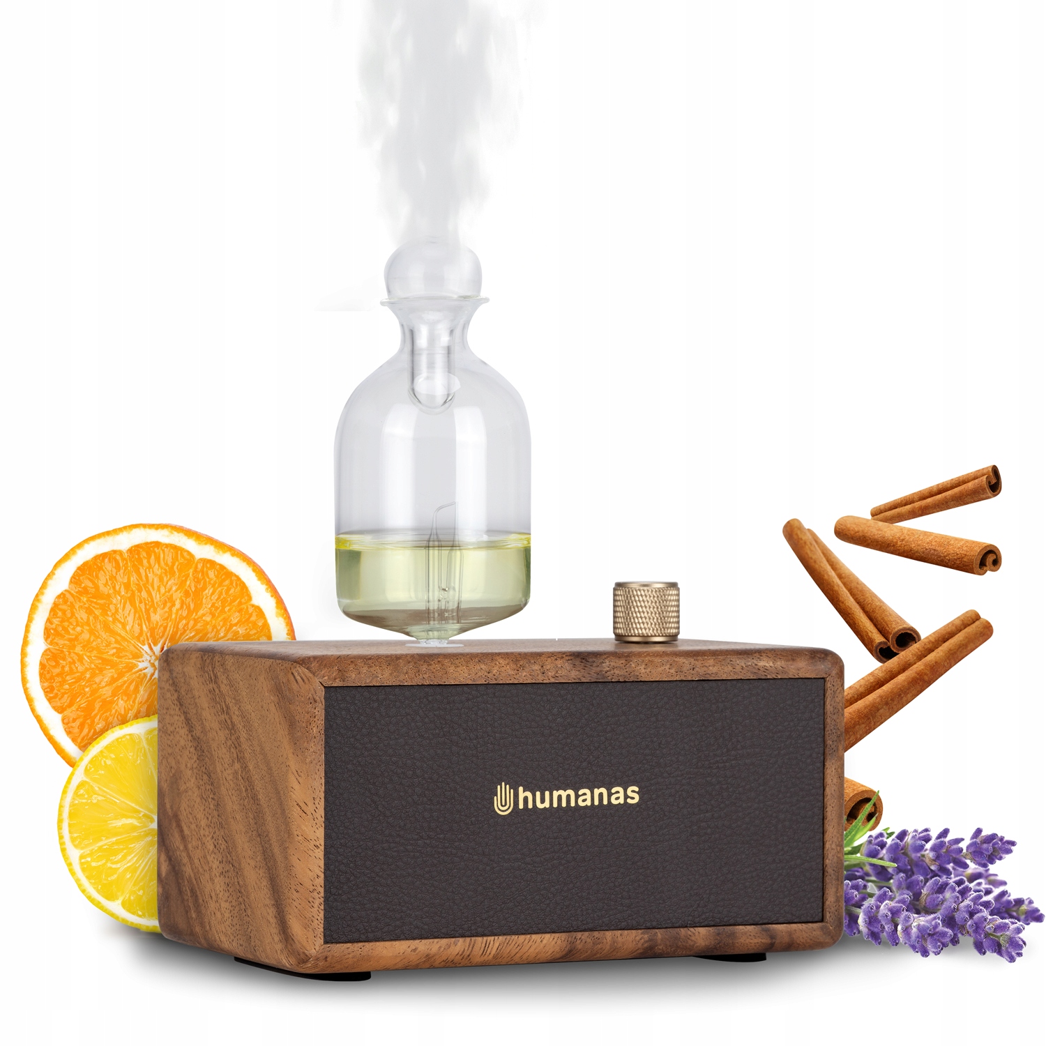Dyfuzor olejków Humanas Natural Wood – Elegancja i aromaterapia w Twoim wnętrzu