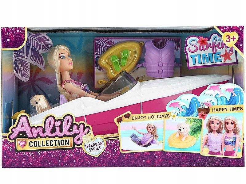 Lalka 29cm w motorówce – Idealna zabawa w wodzie