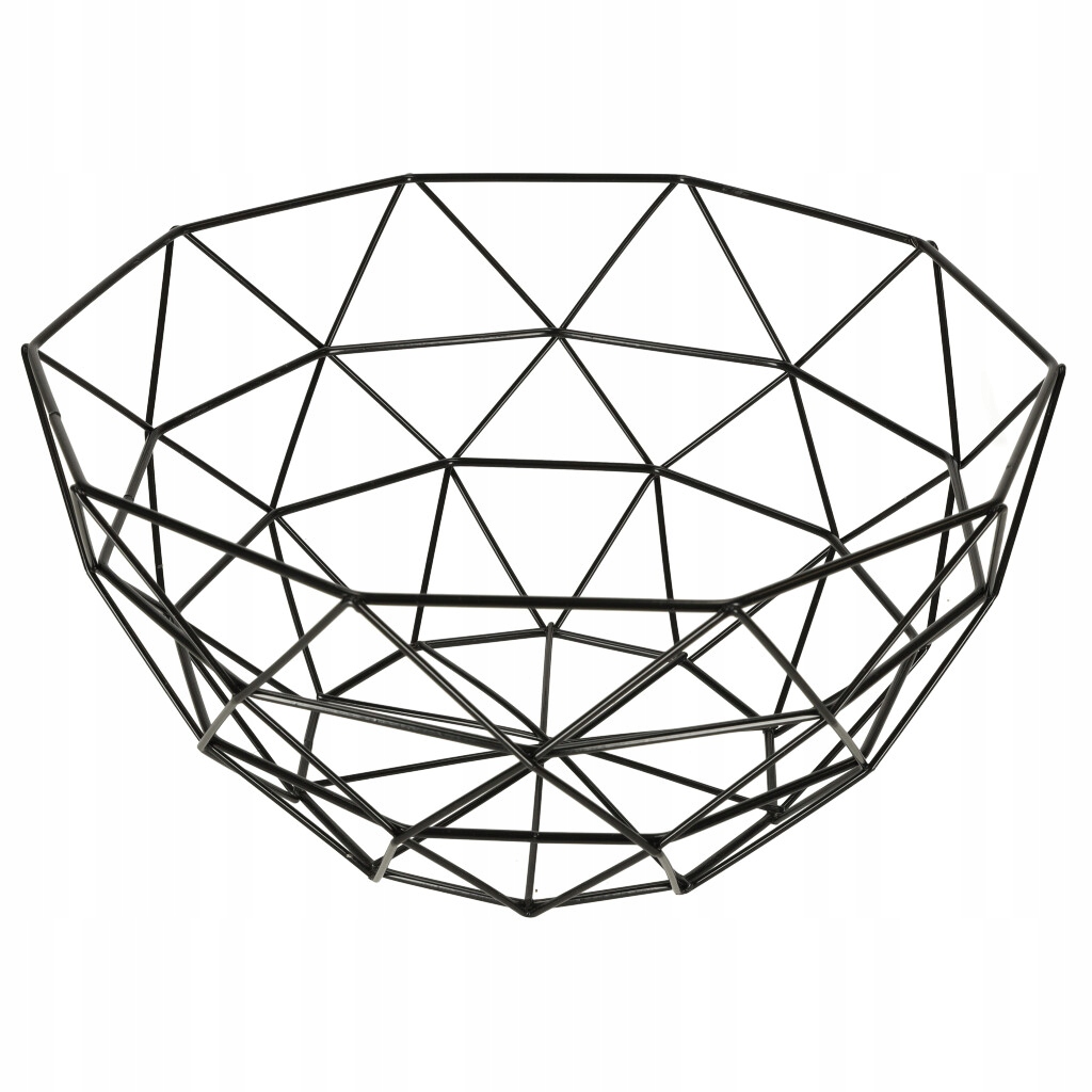 KIK Kosz na owoce misa loftowy metalowy czarny – Stylowy dodatek do Twojej kuchni