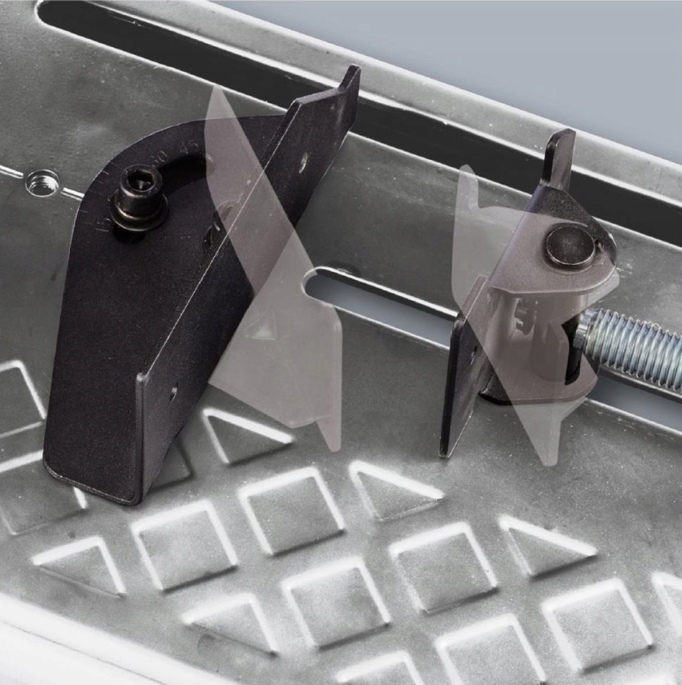 Mechanizm zaciskowy do cięć ukośnych