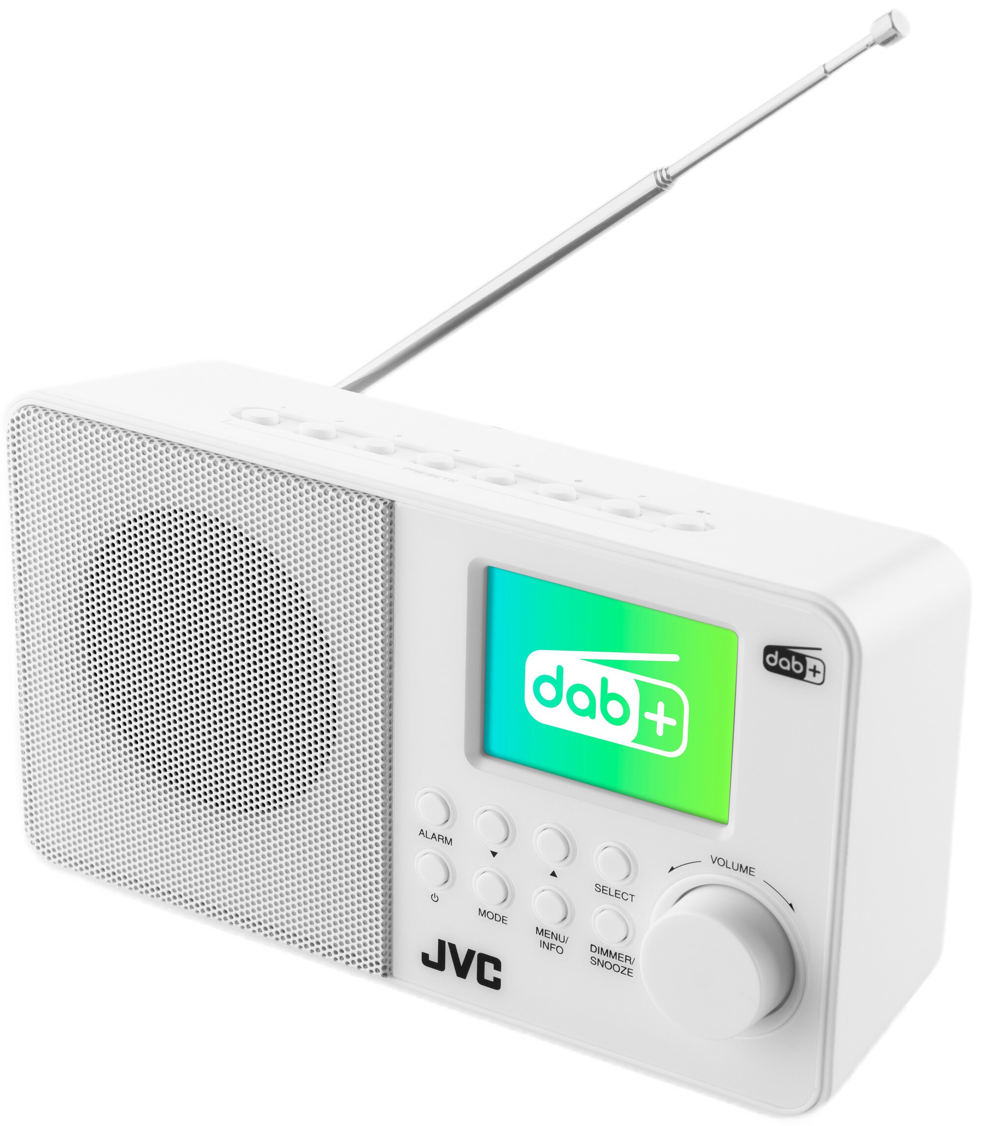 Radio JVC RA-E611W-DAB – Przenośne radio cyfrowe w eleganckim białym kolorze