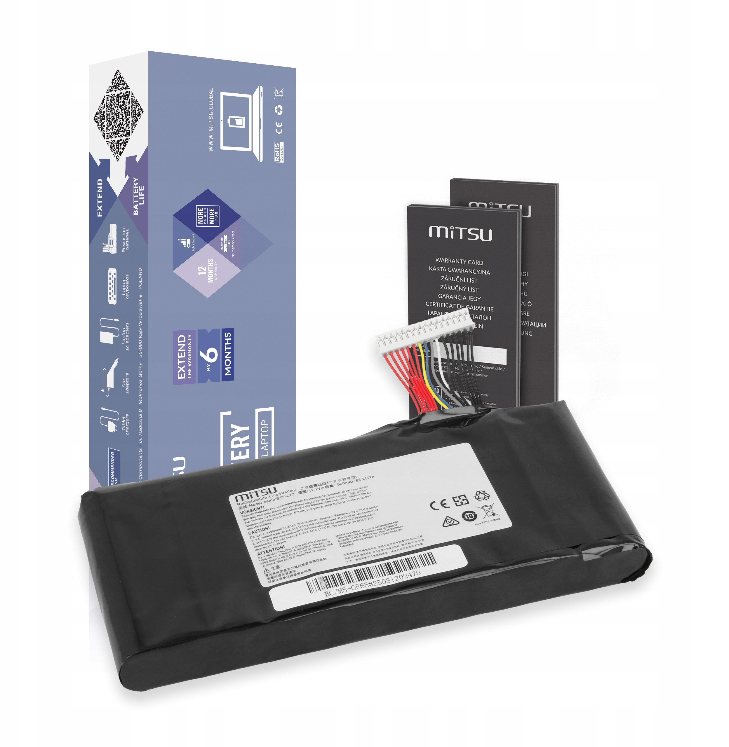 Bateria Mitsu do MSI Leopard GP65, GT72, GT76, WT72 – Niezawodna energia dla Twojego laptopa