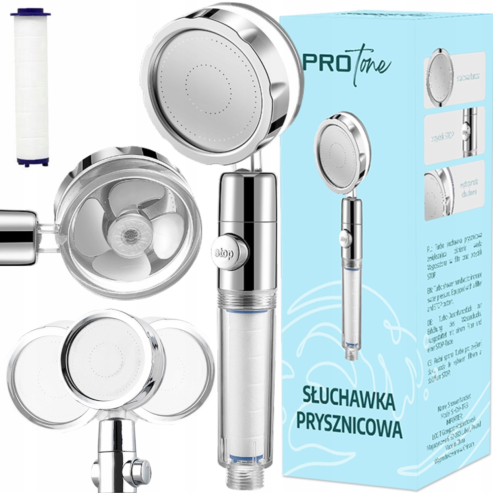 TURBO SŁUCHAWKA PRYSZNICOWA SHOW-TRB SILVER – Nowoczesny komfort w Twojej łazience
