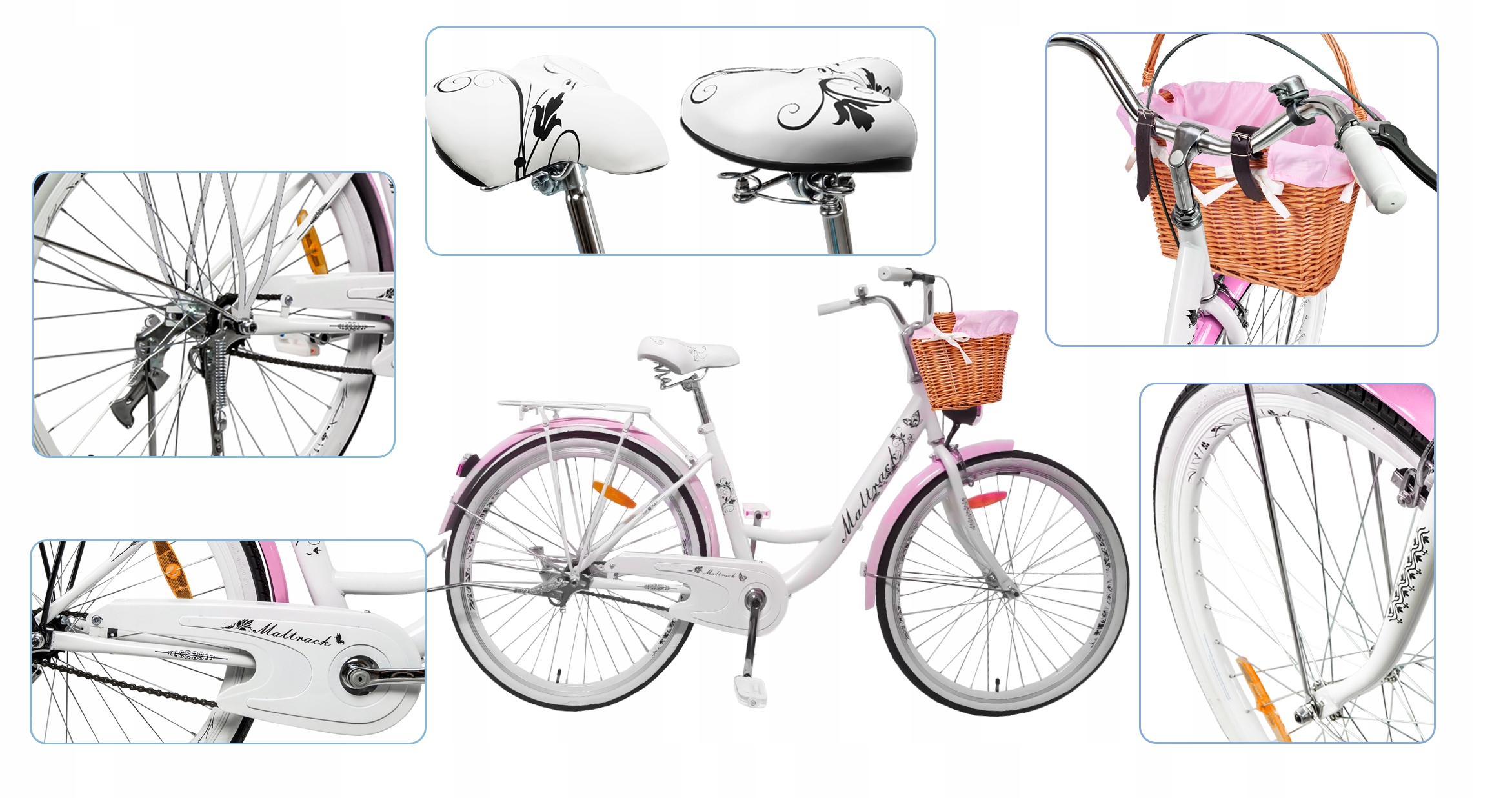Rower Miejski MalTrack Citibike Urban Classic PINK MARE 26
