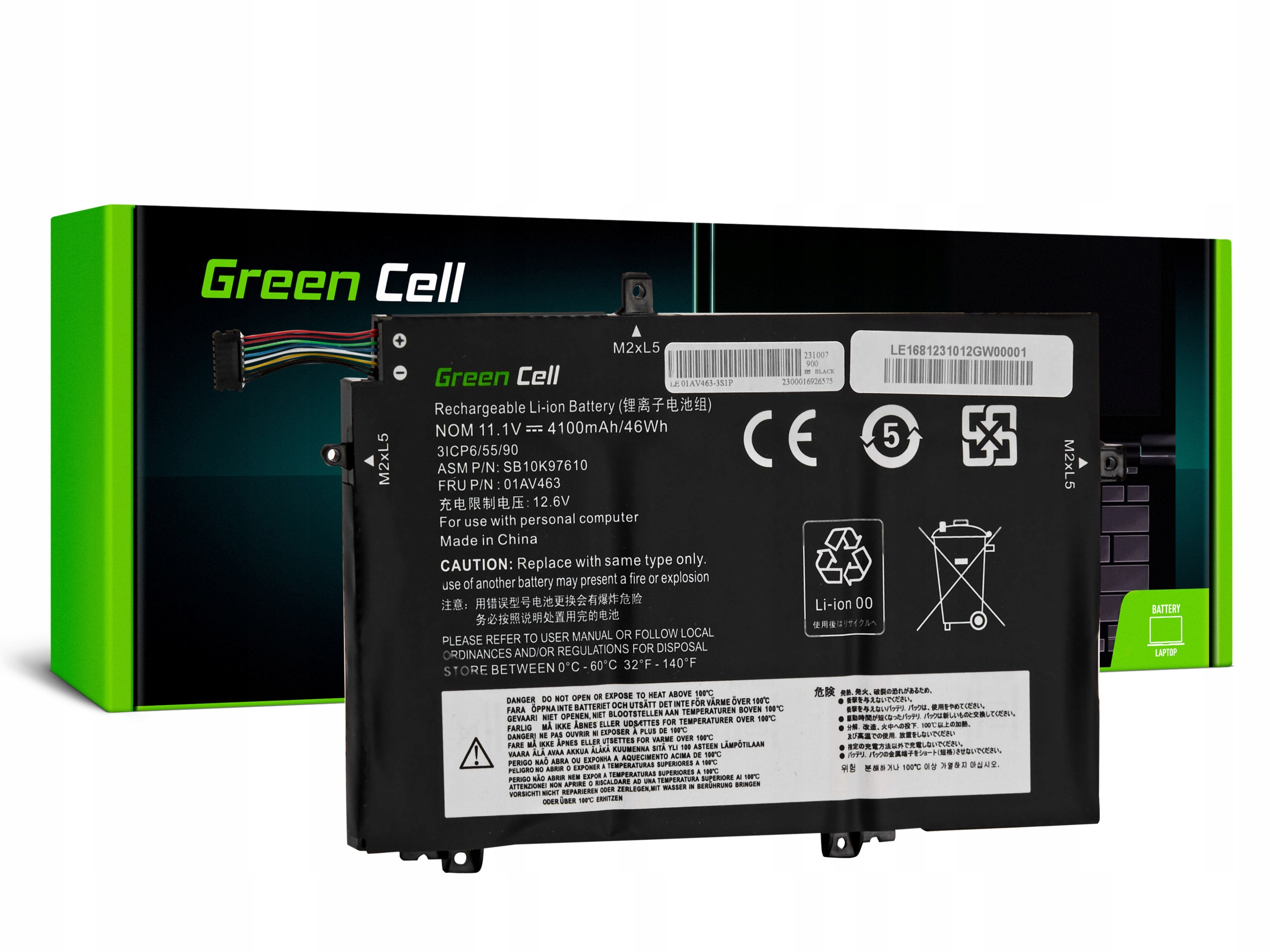 Bateria Green Cell L17L3P52 11,1V 4100mAh do Lenovo ThinkPad L480 L580 L14 – Wydajność i niezawodność