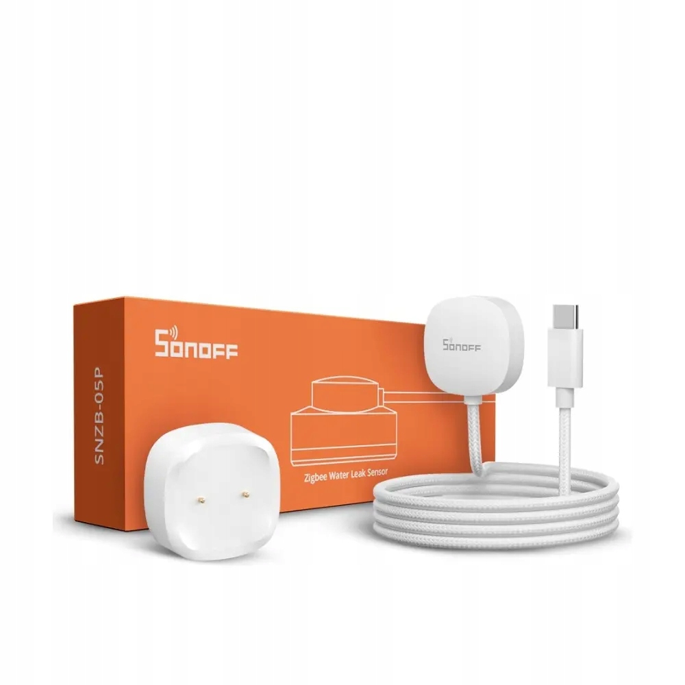 Zestaw czujnik zalania/wycieku wody ZigBee SONOFF SNZB-05P + Kabel WLDC200 – Kompleksowa ochrona Twojego domu