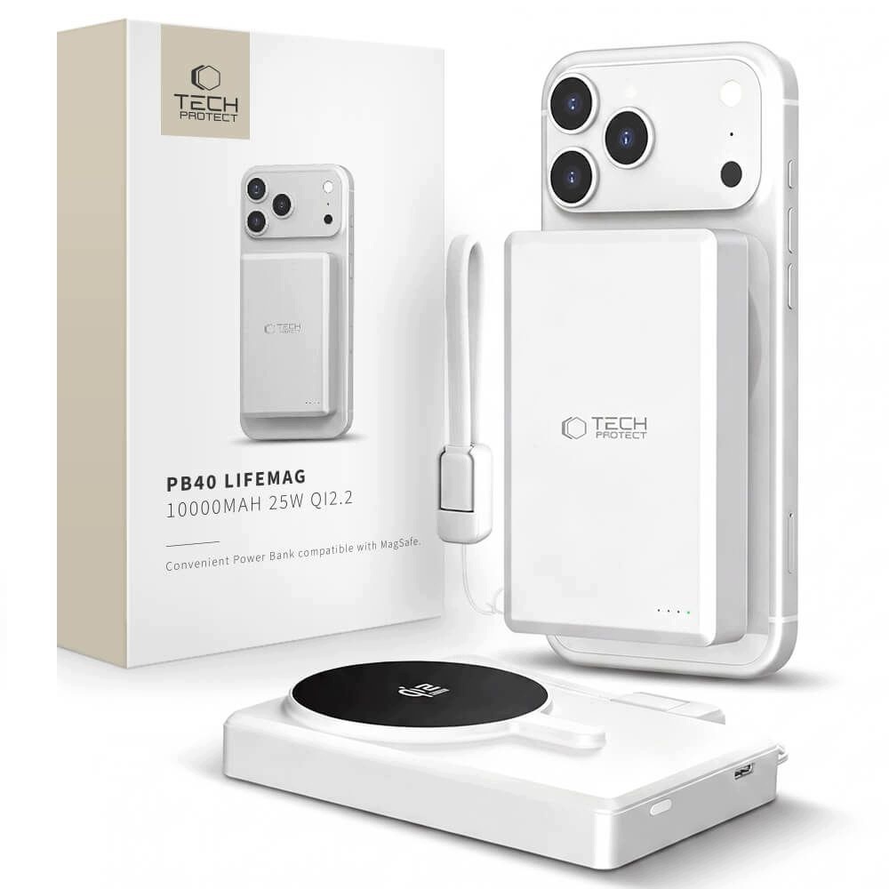 TECH-PROTECT PB40 LIFEMAG MAGSAFE Power Bank 10000mAh – Wydajność i styl w jednym