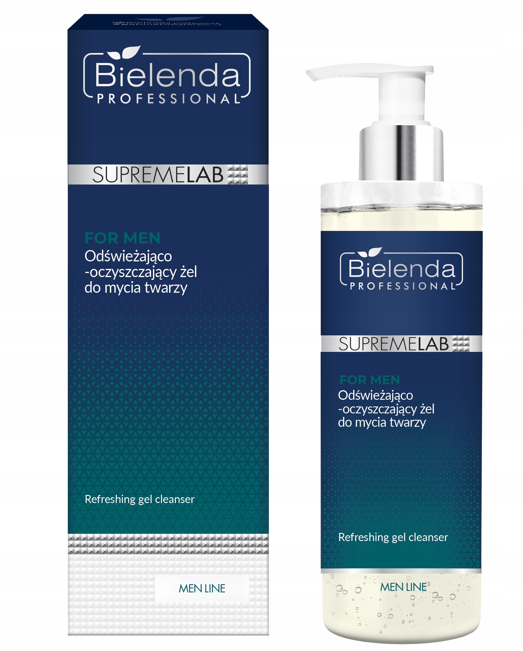 Bielenda Professional SupremeLab For Men – Odświeżająco-oczyszczający żel do mycia twarzy 200ml