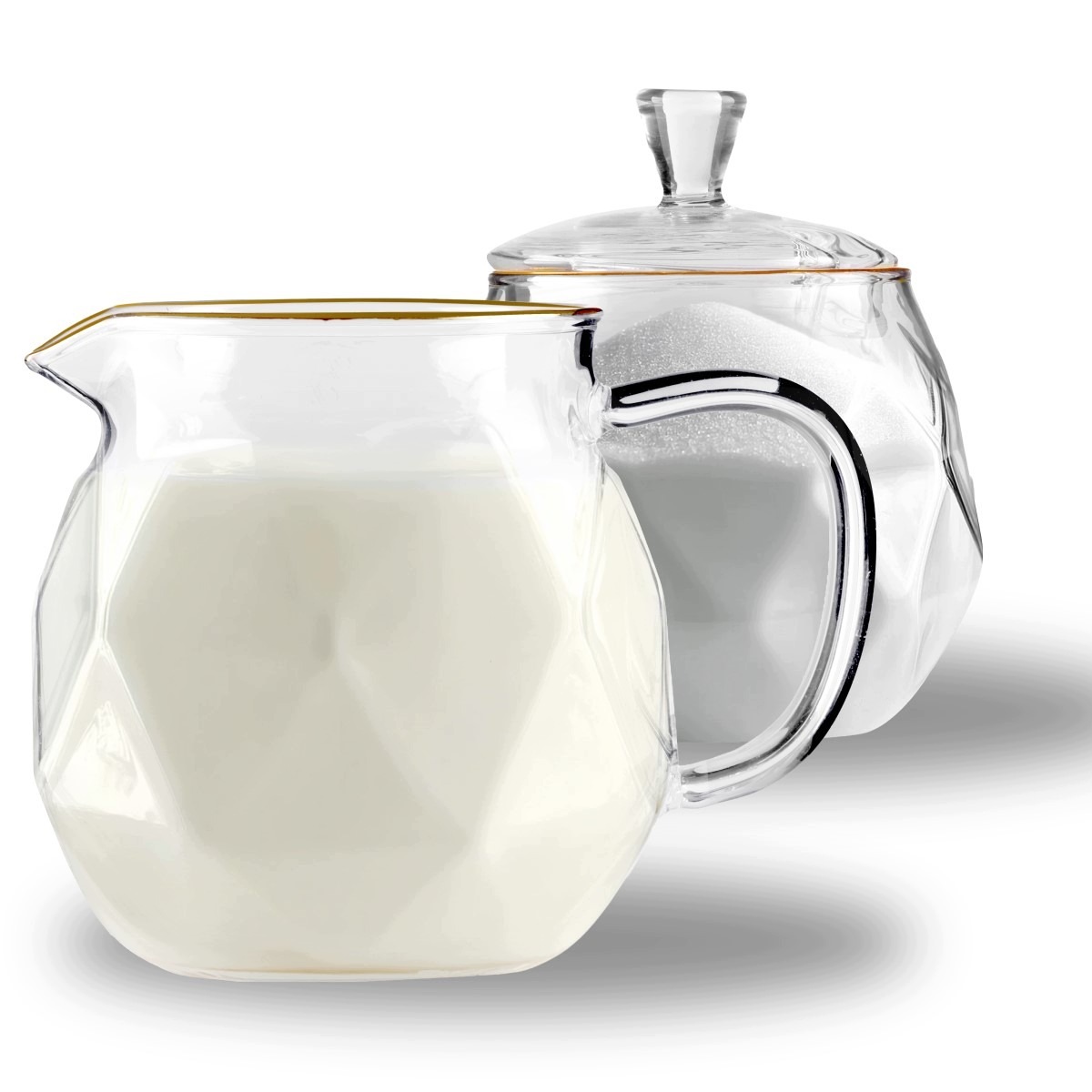 Cukierniczka i mlecznik 300 ml Geo Gold – Elegancja w serwowaniu napojów