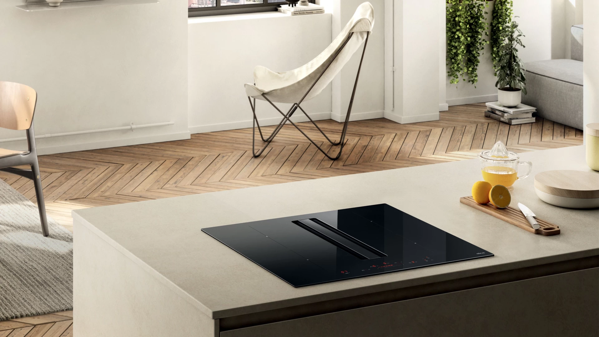 Stylowy design z czarnego szkła hartowanego