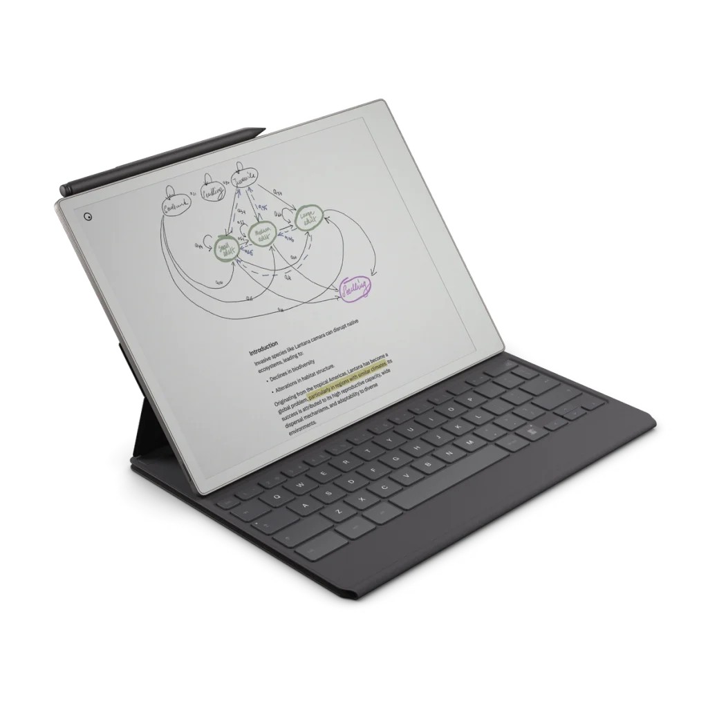 Etui skórzane z klawiaturą Type Folio reMarkable Paper Pro – Wygodne pisanie w każdym miejscu