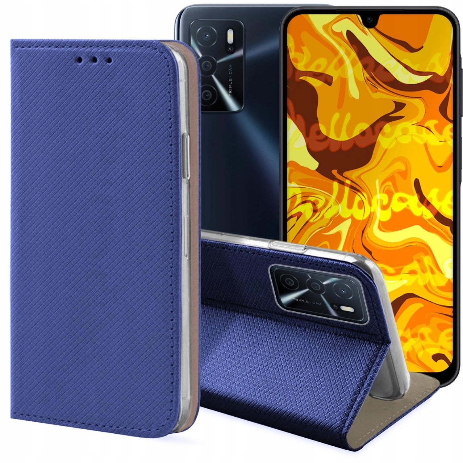 Etui z klapką do Oppo A16 / A16s / A54s – Elegancja i styl w jednym