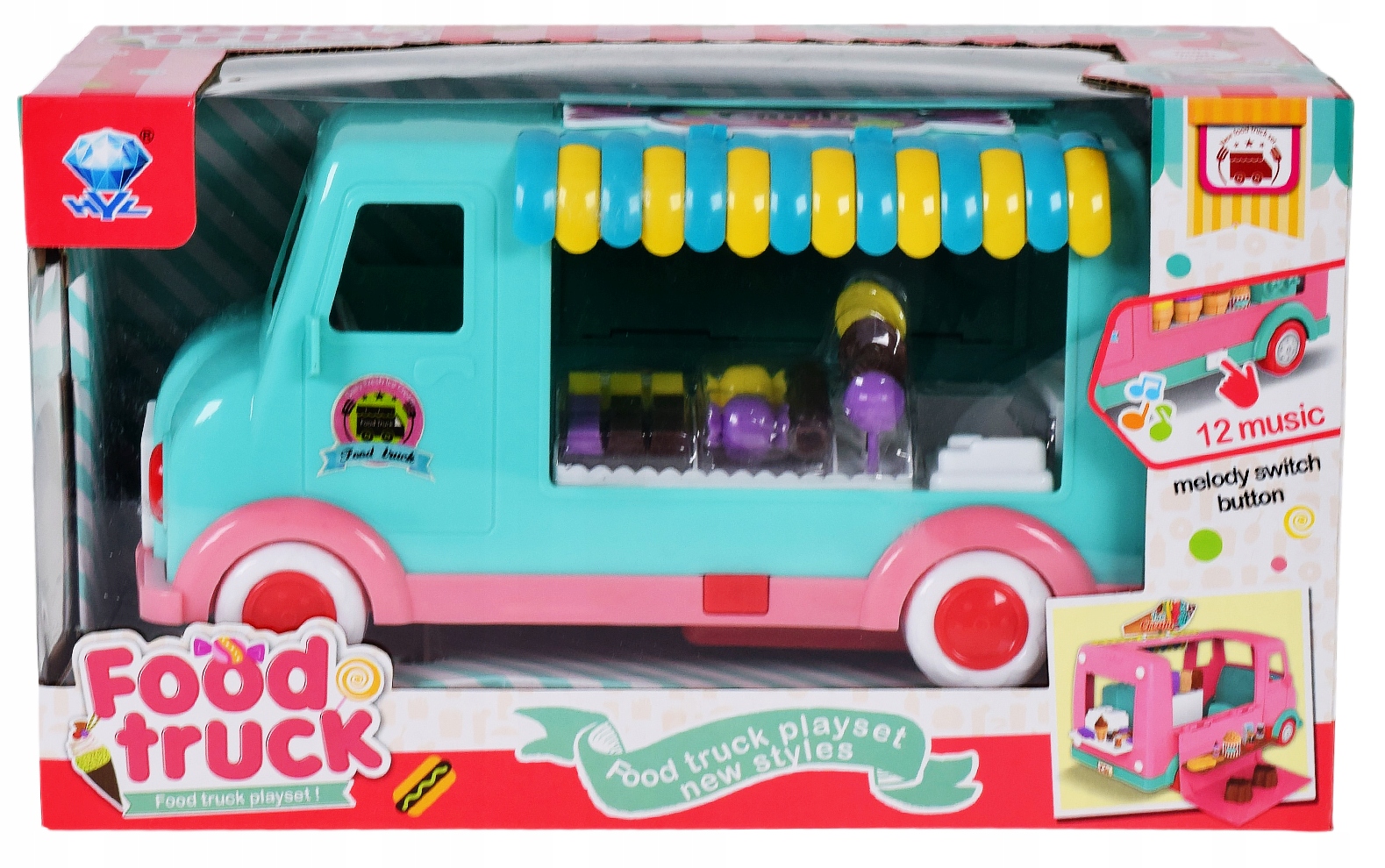 Realistyczne akcesoria do zabawy w food trucka