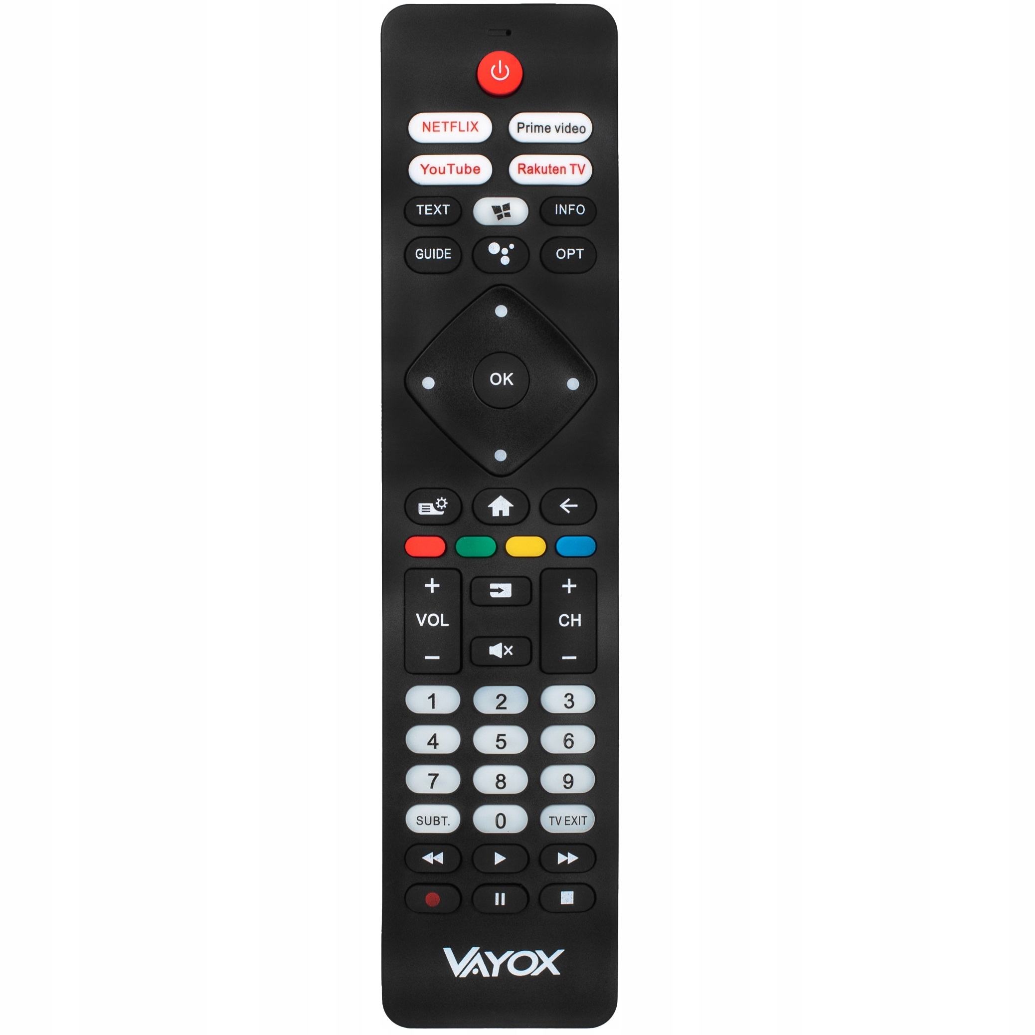 Przyciski ze skrótami do aplikacji smart TV