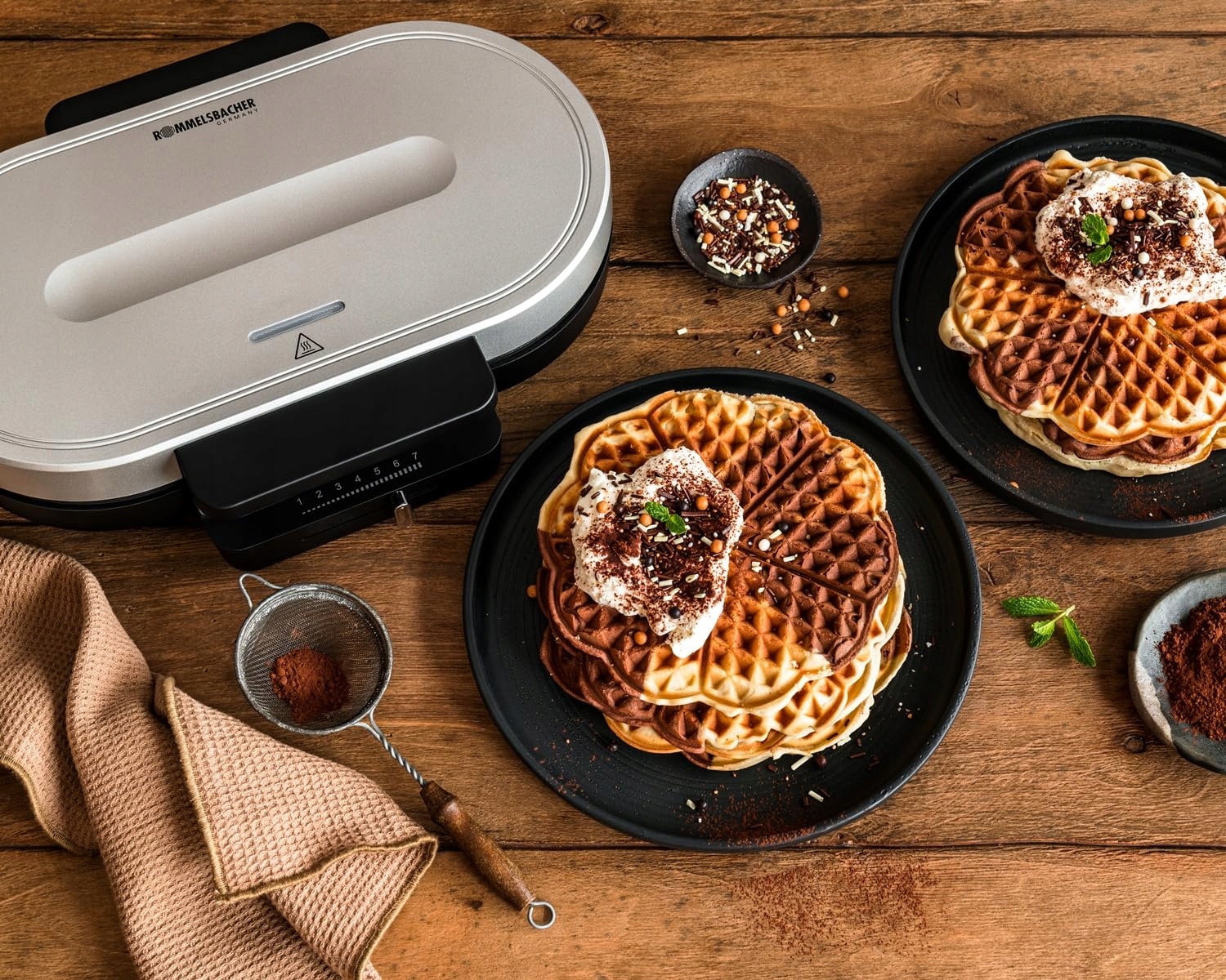 Płynna regulacja temperatury dla perfekcyjnych gofrów