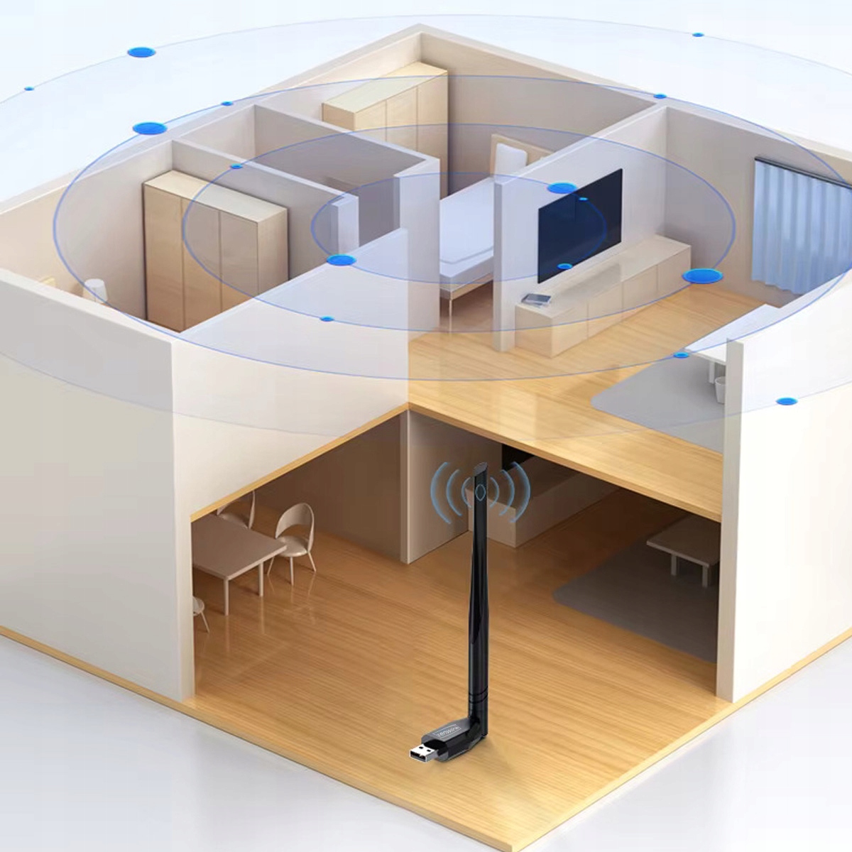 Superszybkie połączenie bezprzewodowe do 650 Mbps