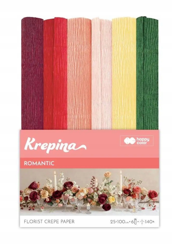 Format i zawartość opakowania krepiny