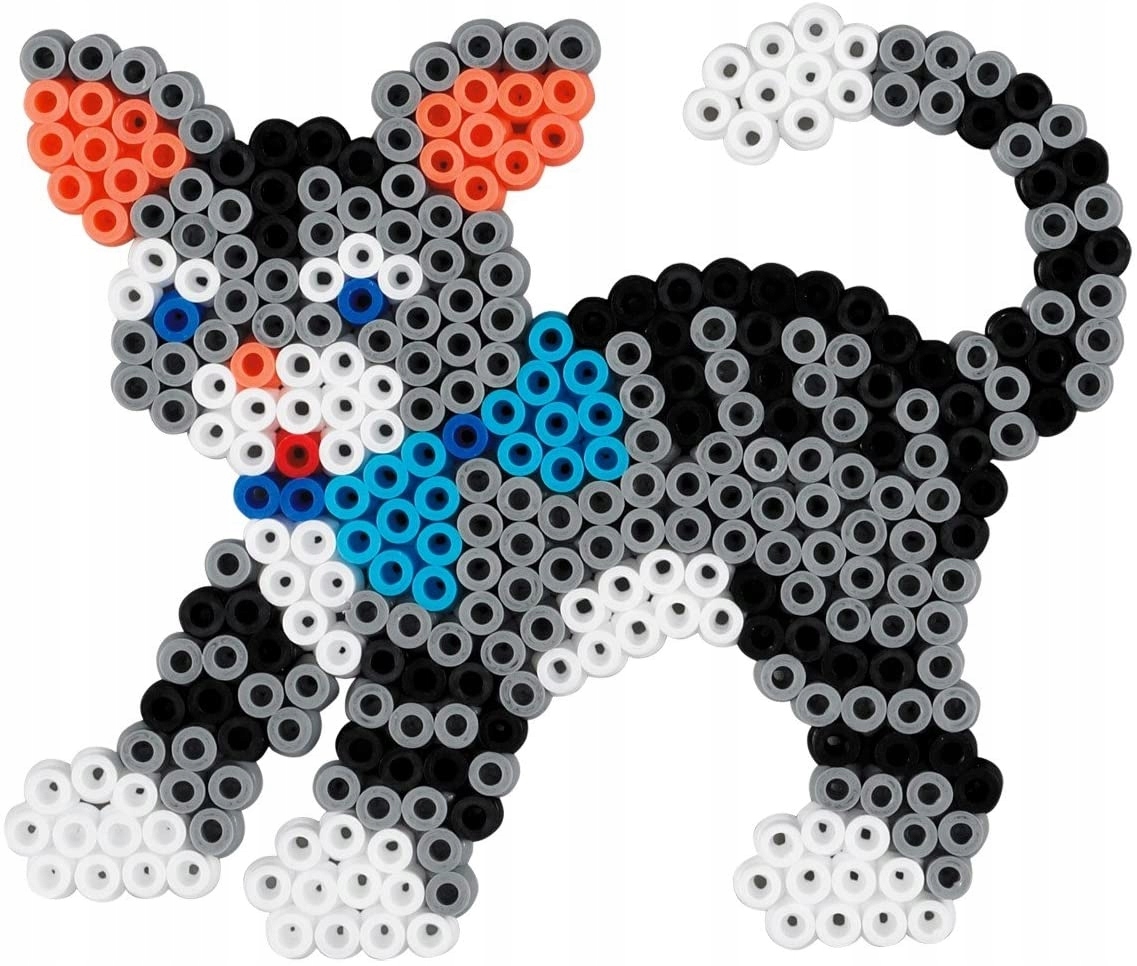 Uroczy wzór kota z koralików Hama