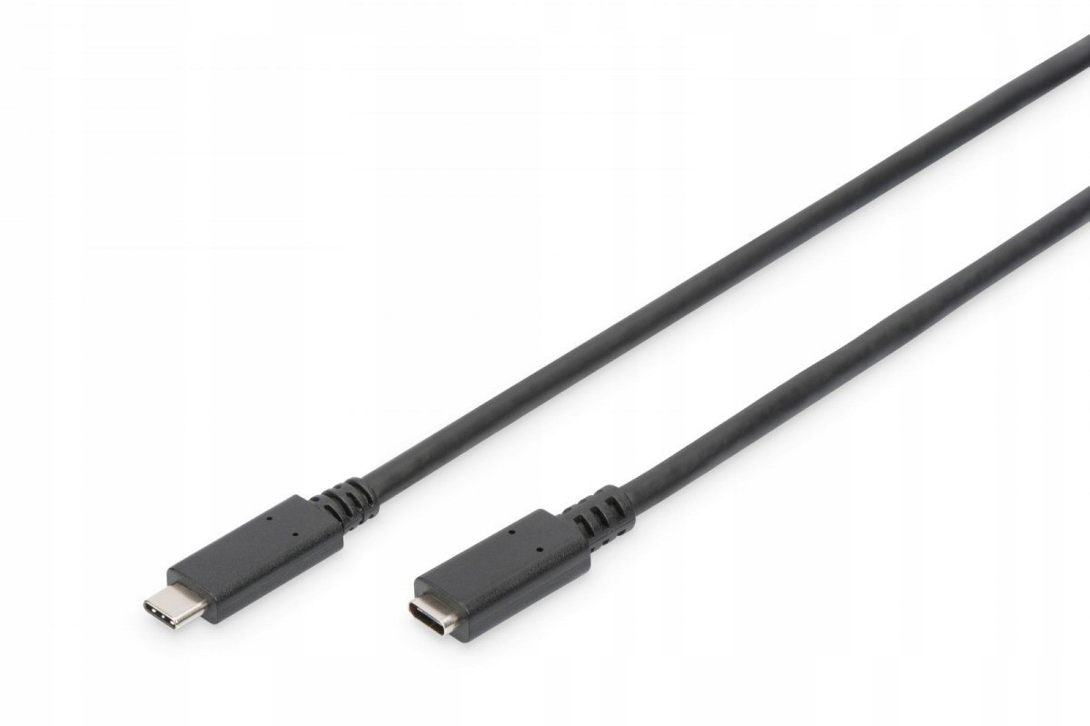 Kabel przedłużający USB-C 0.7 m Czarny (AK-300210-007-S) – Idealne rozwiązanie dla Twojego sprzętu