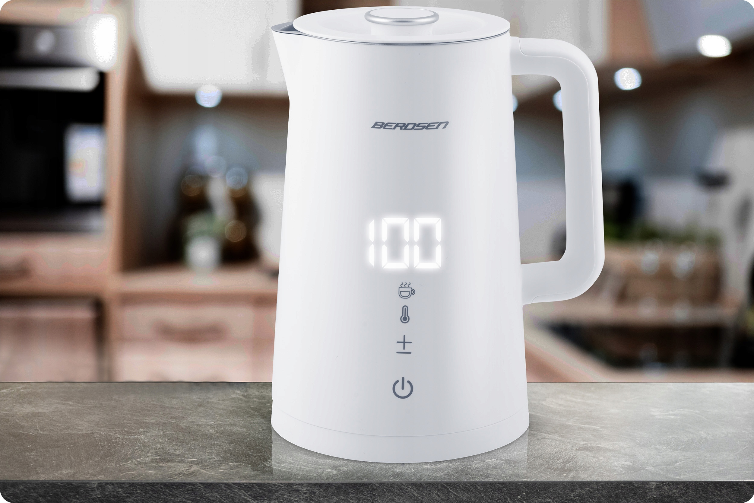 Czajnik elektryczny Berdsen Czajnik elektryczny 1,7l BD-709 biały – Nowoczesność i funkcjonalność w Twojej kuchni