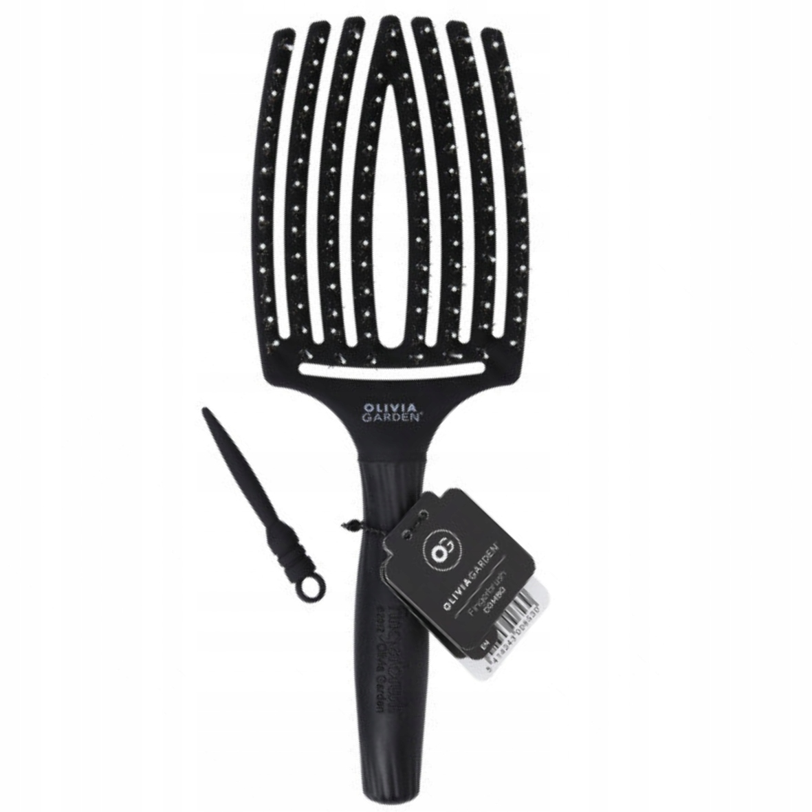 Szczotka Olivia Garden FINGER BRUSH Large FULL BLACK – Idealna do pielęgnacji włosów